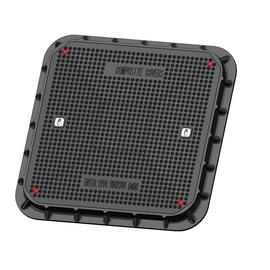 غطاء 900x900مم D400 مركب وإطار