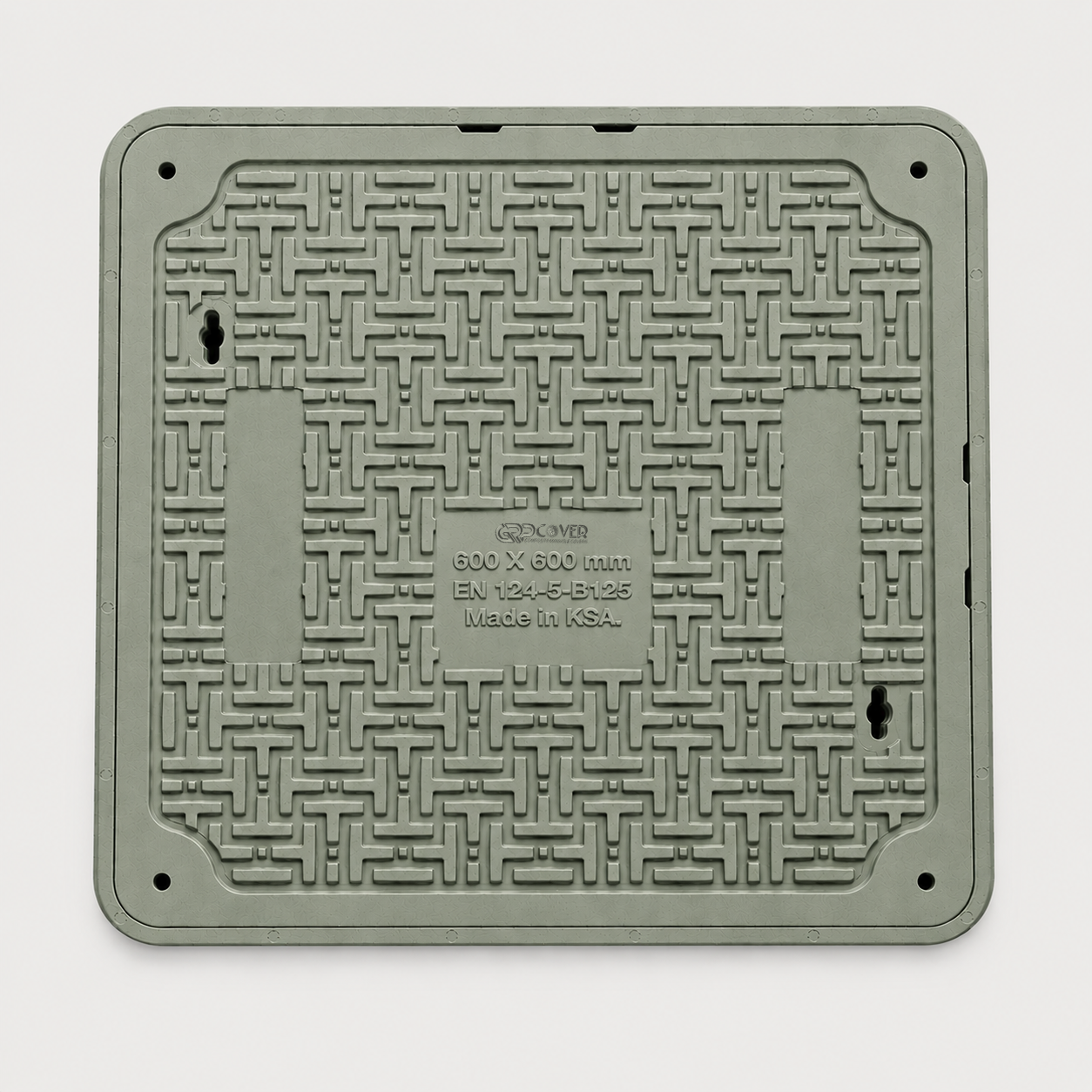 GRP Manhole Cover B125 60×60 cm