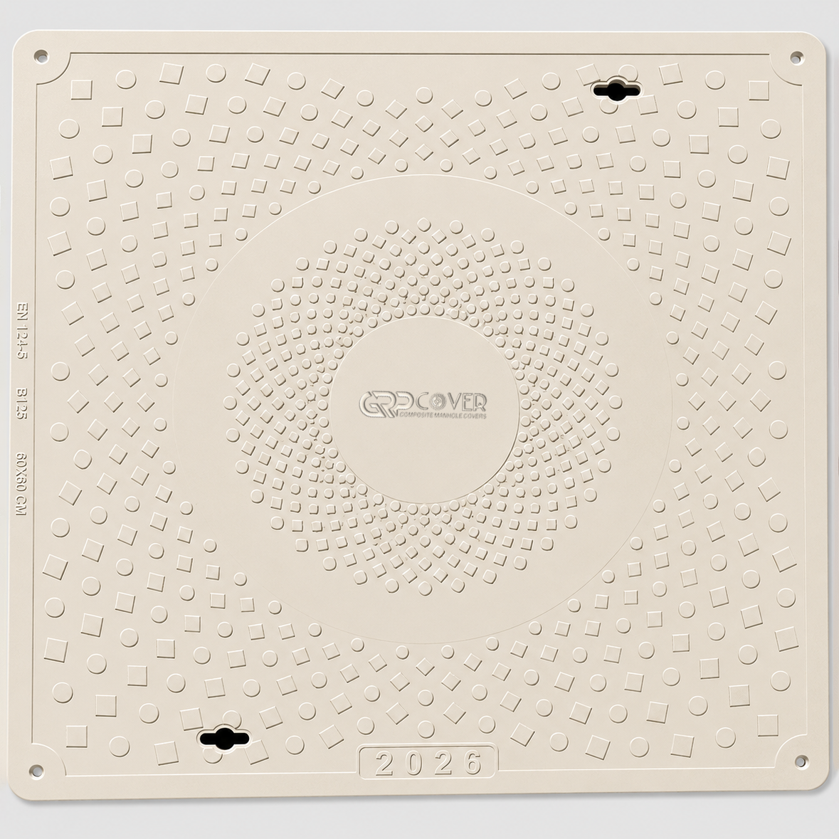GRP Manhole Cover B125 80×80 cm