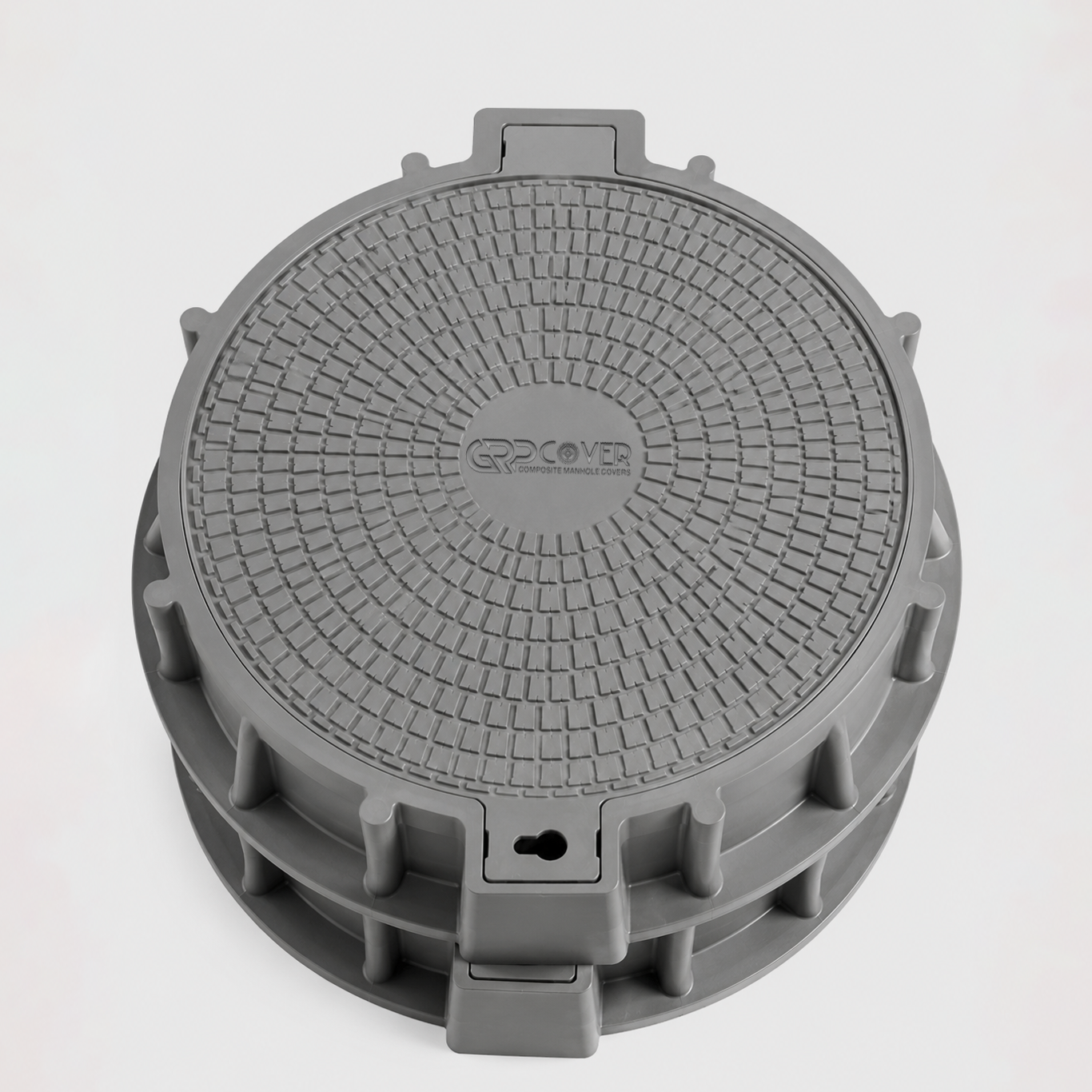 GRP Manhole Cover with Hinge D400 60 cm