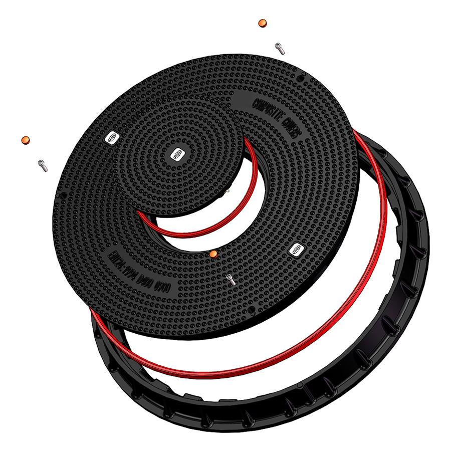 GRP Manhole Cover D400 90 cm